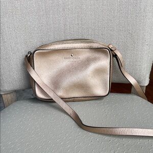 kate spade Metallic Rose Gold Crossbody Camera Bag